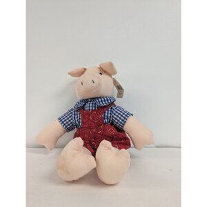 Vintage J S International Farm Pig 1978 Stuffed Animal 16"